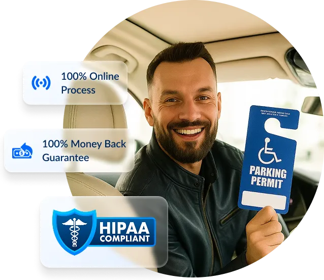 Handicap parking permit in California