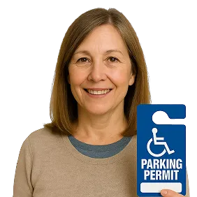 women-holding-permit-card