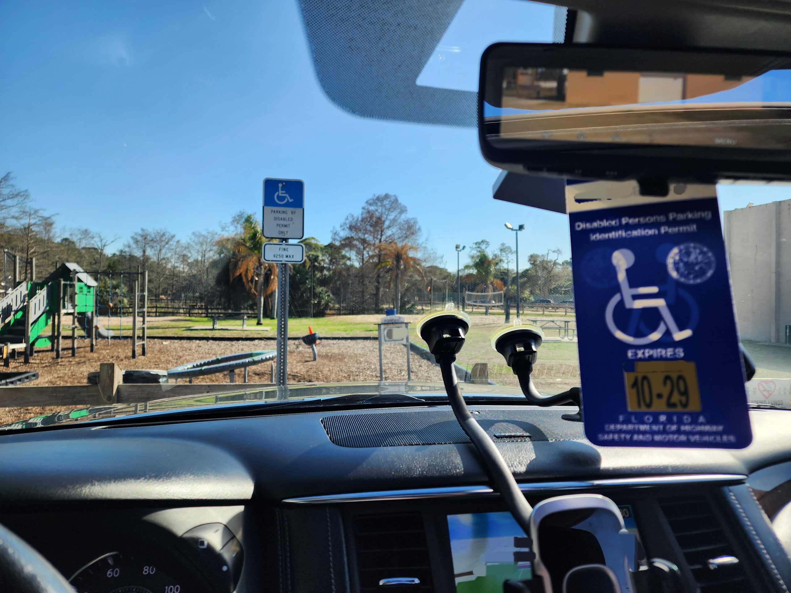 Kyle B. – Florida with their disability parking placard