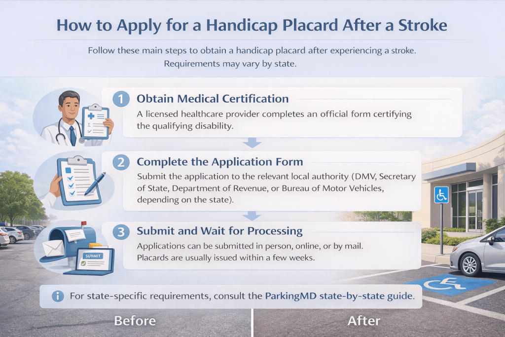 how to apply for a stroke & handicap placard