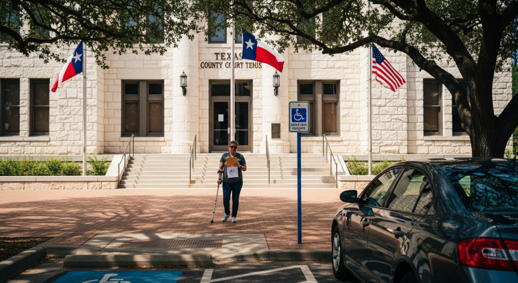 how to submit handicap placard form in Texas