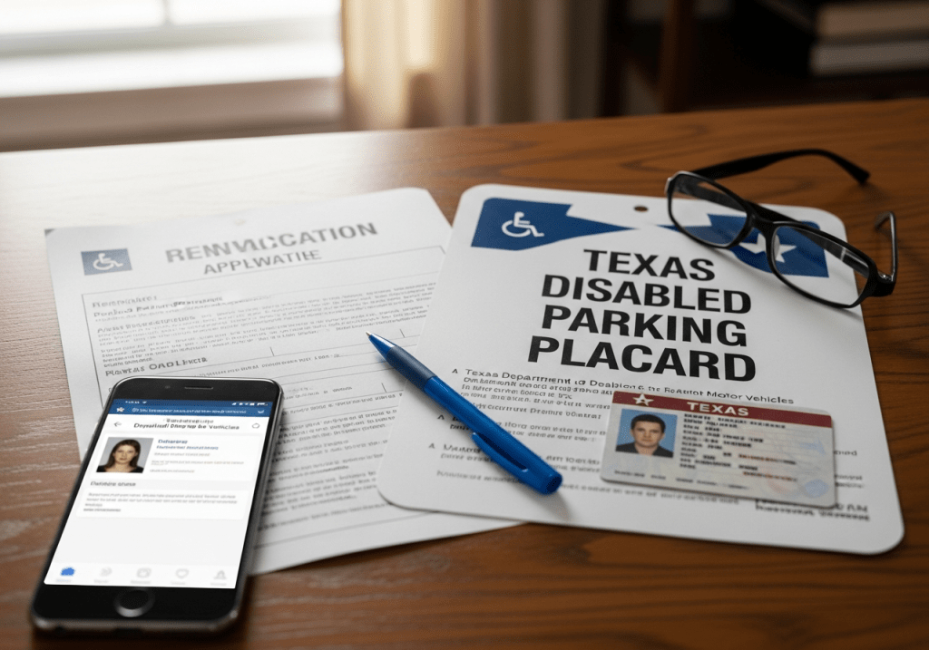 texas disabled parking permit requirements for renewing process