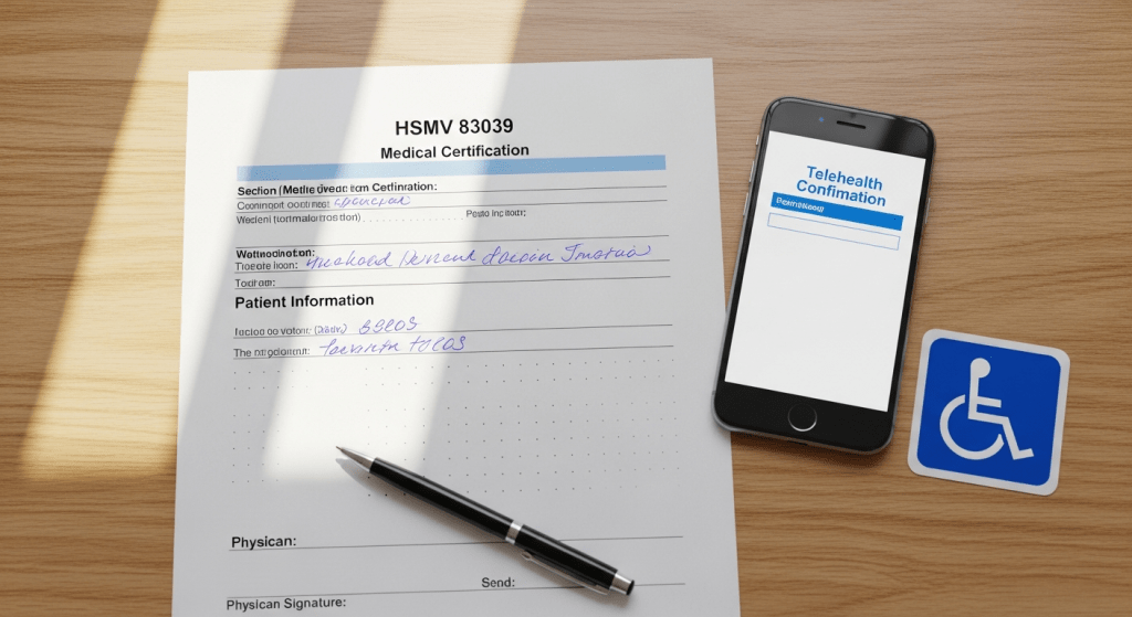 Florida handicap placard form HSMV 83039