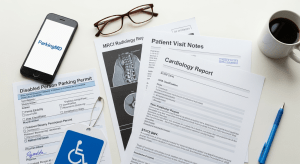Medical records and disability parking permit form