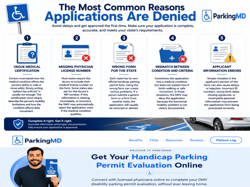 when evaluating a handicap parking permit application